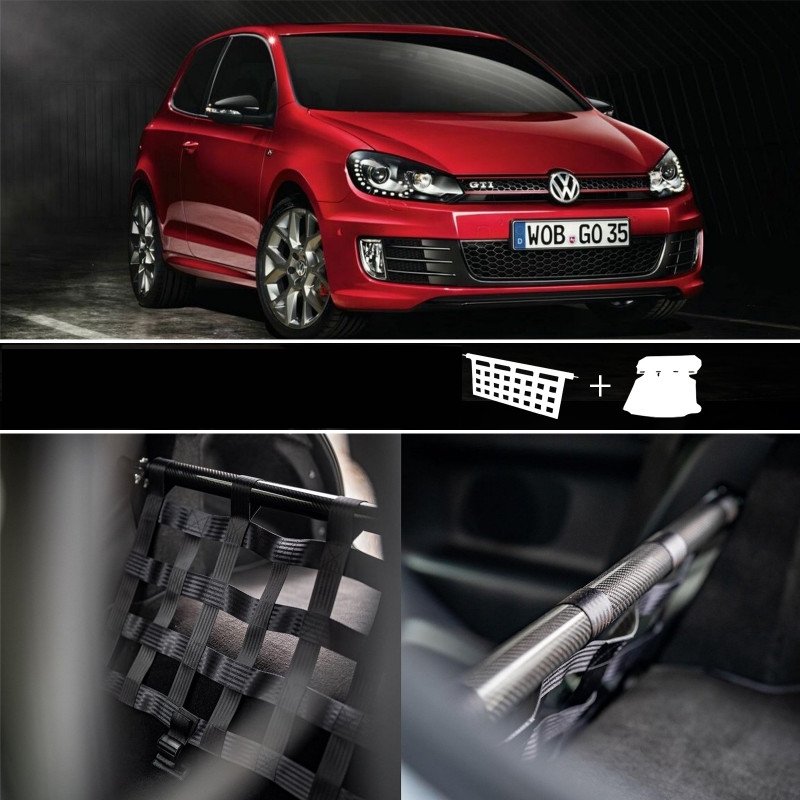 Clubsport Komplettset - Strebe mit Netz und Teppich für Golf 6 inkl. GTI
